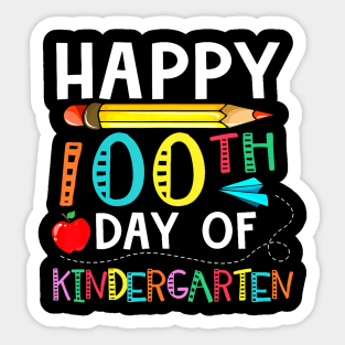 100 Days Of Kindergarten Happy 100th Day Of School Sticker